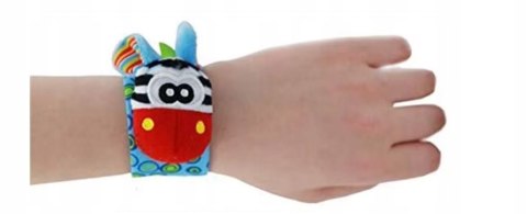 2x Skarpetki i 2x Opaski z Grzechotką Dla Niemowląt Sensoryczne Miękkie 3D