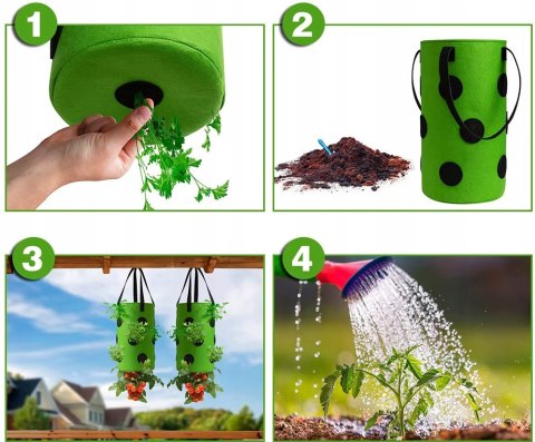 2x TORBA Do Uprawy ROŚLIN Wisząca DONICZKA Do Pomidorów Truskawek Ziół