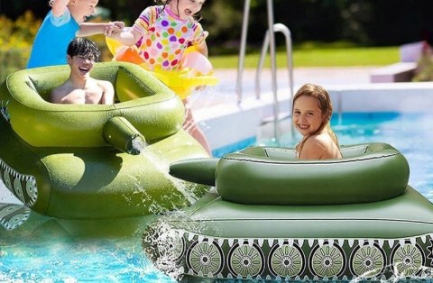 DMUCHANY CZOŁG Z Armatką Wodną Dla Dzieci Ponton Materac Na Plażę Basen