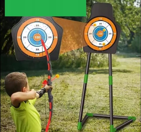 DUŻY ŁUK ŚWIECĄCY LED ZESTAW STRZELECKI STRZAŁY TARCZA KOŁCZAN BEZPIECZNY