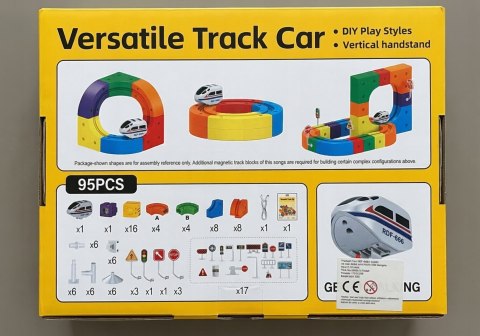 DUŻY MAGICZNY TOR KONSTRUKCYJNY 3D - ANTYGRAWITACYJNY POCIĄG 95 EL KOLEJKA