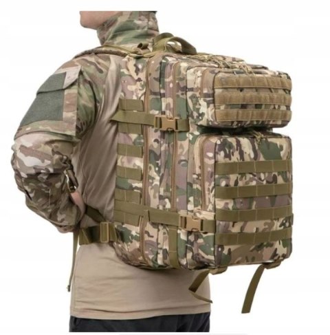 DUŻY PLECAK Wojskowy 45L Podróżny TAKTYCZNY TURYSTYCZNY Z Flagą