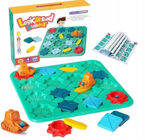 GRA Logiczna Planszowa Układanka Labirynt Budowanie Drogi Klocki puzzle