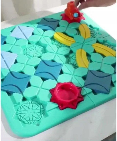 GRA Logiczna Planszowa Układanka Labirynt Budowanie Drogi Klocki puzzle