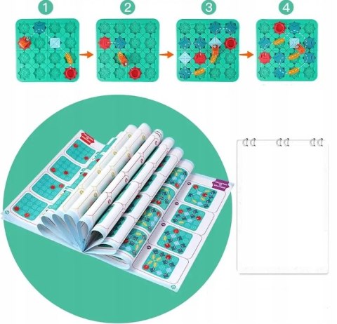 GRA Logiczna Planszowa Układanka Labirynt Budowanie Drogi Klocki puzzle