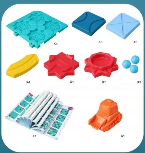 GRA Logiczna Planszowa Układanka Labirynt Budowanie Drogi Klocki puzzle