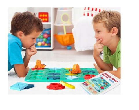 GRA Logiczna Planszowa Układanka Labirynt Budowanie Drogi Klocki puzzle