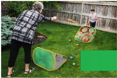 GRA ZRĘCZNOŚCIOWA Rzucanie Woreczkiem Do Celu Na Punkty Piłeczki 3w1