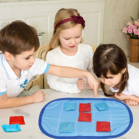 Gra Zręcznościowa Rzucanie Do Celu Woreczkami 3w1 PIŁECZKI Niebieska