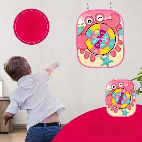 Gra Zręcznościowa Rzucanie Do Celu Woreczkami 3w1 PIŁECZKI Różowa