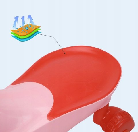 JEŹDZIK Grawitacyjny Dziecięcy Pojazd Bez Pedałów LED Kółkami AUTO Różowy