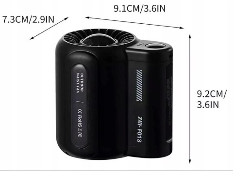 KLIMATYZATOR Przenośny WIATRAK NA Pasek Mini CHŁODZĄCY USB Wentylator