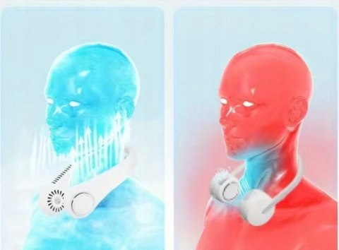 KLIMATYZATOR Przenośny Wiatrak na Szyję Wentylator Mini Chłodzący USB