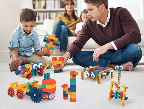 KLOCKI Konstrukcyjne STEAM 344 el. Zestaw 2 Silniki Ruszające Się Kreatywne