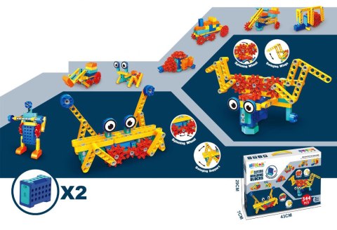 KLOCKI Konstrukcyjne STEAM 344 el. Zestaw 2 Silniki Ruszające Się Kreatywne