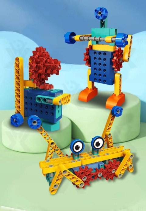 KLOCKI Konstrukcyjne STEAM 344 el. Zestaw 2 Silniki Ruszające Się Kreatywne