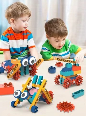 KLOCKI Konstrukcyjne STEAM 344 el. Zestaw 2 Silniki Ruszające Się Kreatywne