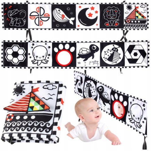 KSIĄŻECZKA SENSORYCZNA Kontrastowa Miękka Nauka Kształty Widzenia Dźwięki