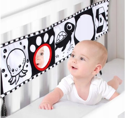 KSIĄŻECZKA SENSORYCZNA Kontrastowa Miękka Nauka Kształty Widzenia Dźwięki