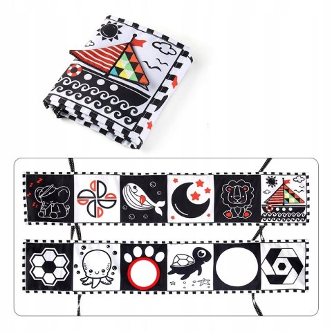 KSIĄŻECZKA SENSORYCZNA Kontrastowa Miękka Nauka Kształty Widzenia Dźwięki