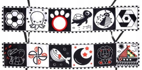 KSIĄŻECZKA SENSORYCZNA Kontrastowa Miękka Nauka Kształty Widzenia Dźwięki