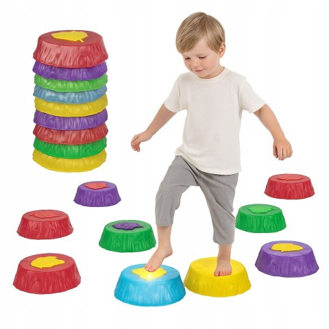 Kamienie Balansujące Świecące Trening Równowagi Sensoryczne Do Ogrodu 10szt