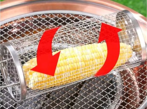 Kosz Do Grillowania Warzyw Frytek RUSZT Siatka Obrotowa 30 x 9,3 cm