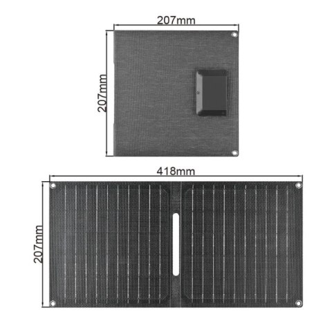 ŁADOWARKA SOLARNA DO TELEFONU 15W PANEL SŁONECZNY TURYSTYCZNY SKŁADANY USBC