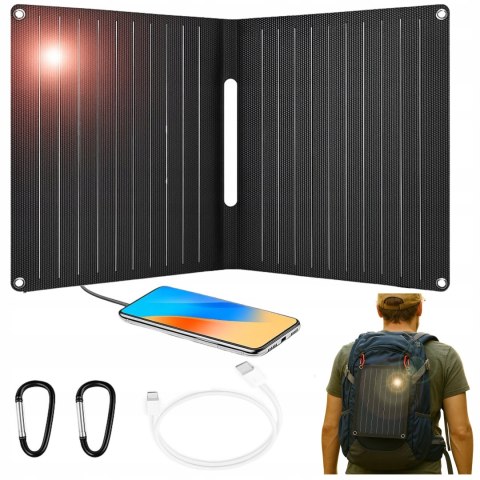 ŁADOWARKA SOLARNA DO TELEFONU 15W PANEL SŁONECZNY TURYSTYCZNY SKŁADANY USBC