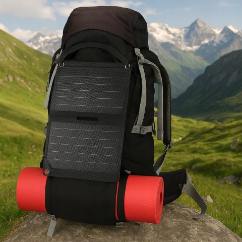 ŁADOWARKA SOLARNA DO TELEFONU 15W PANEL SŁONECZNY TURYSTYCZNY SKŁADANY USBC