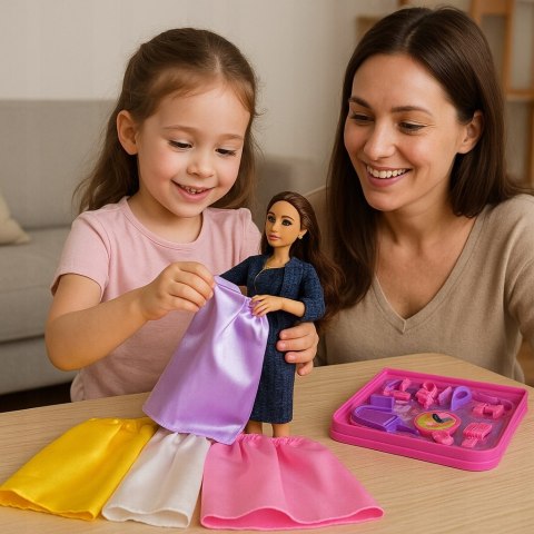 Lalka Zestaw z Akcesoriami Sukienki Torebki Buty Dodatki IDEALNY Prezent