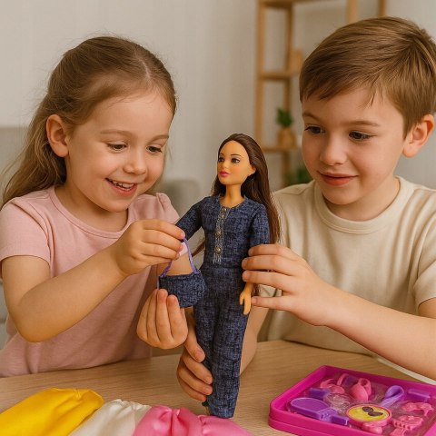 Lalka Zestaw z Akcesoriami Sukienki Torebki Buty Dodatki IDEALNY Prezent