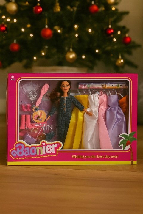 Lalka Zestaw z Akcesoriami Sukienki Torebki Buty Dodatki IDEALNY Prezent