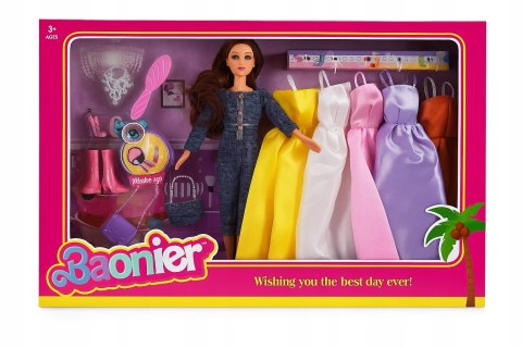 Lalka Zestaw z Akcesoriami Sukienki Torebki Buty Dodatki IDEALNY Prezent