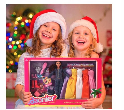 Lalka Zestaw z Akcesoriami Sukienki Torebki Buty Dodatki IDEALNY Prezent