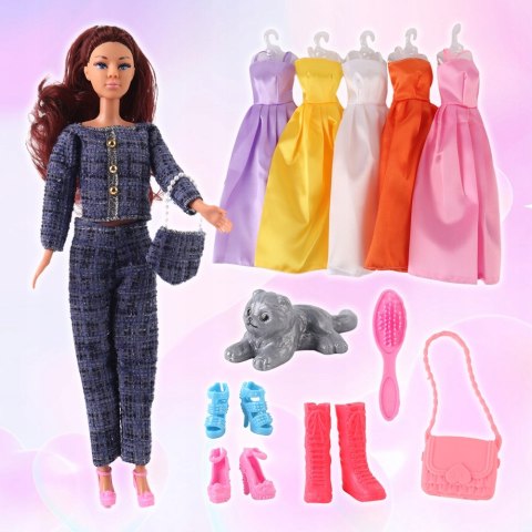 Lalka Zestaw z Akcesoriami Sukienki Torebki Buty Dodatki IDEALNY Prezent