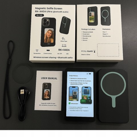 MAGNETYCZNY EKRAN MONITOR ROBIENIA ZDJĘĆ SELFIE TYLNY APARAT Iphone android