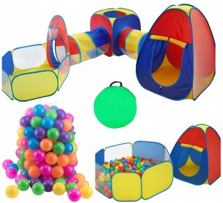 Namiot Dla Dzieci Z Tunelami 5w1 Suchy Basen Domek Zamek i Piłeczki