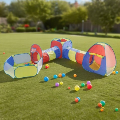 Namiot Dla Dzieci Z Tunelami 5w1 Suchy Basen Domek Zamek i Piłeczki