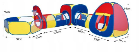 Namiot Dla Dzieci Z Tunelami 5w1 Suchy Basen Domek Zamek i Piłeczki