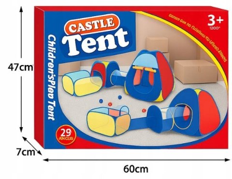 Namiot Dla Dzieci Z Tunelami 5w1 Suchy Basen Domek Zamek i Piłeczki