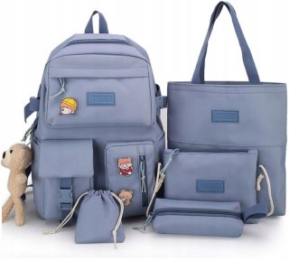 PLECAK SZKOLNY Tornister Młodzieżowy ZESTAW 5w1 Duży Piórnik Torba