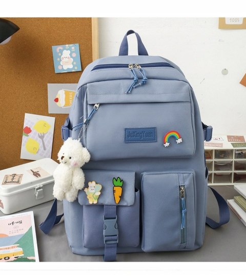 PLECAK SZKOLNY Tornister Młodzieżowy ZESTAW 5w1 Duży Piórnik Torba