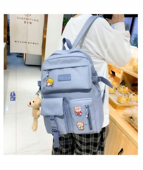 PLECAK SZKOLNY Tornister Młodzieżowy ZESTAW 5w1 Duży Piórnik Torba