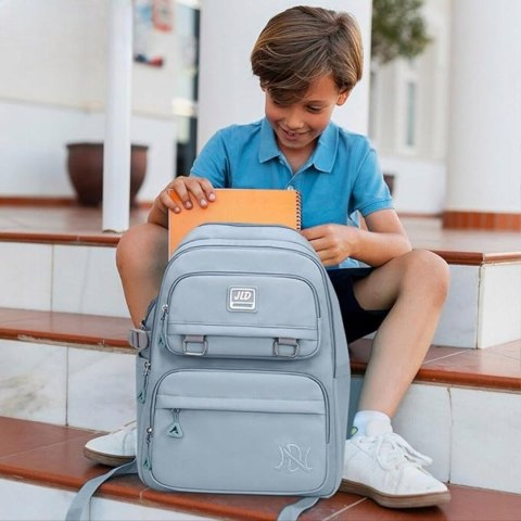 PLECAK Szkolny Młodzieżowy Niebieski Wodoodporny Wielokomorowy 30L Duży