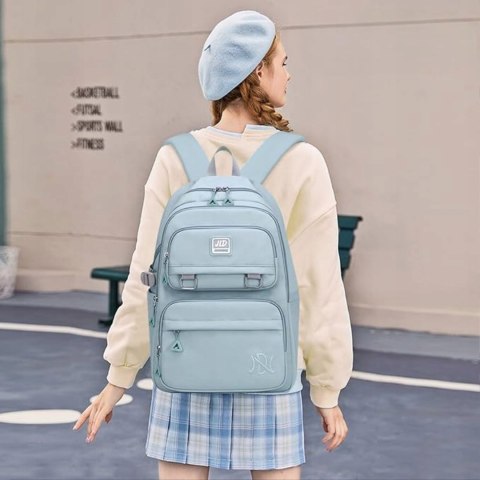 PLECAK Szkolny Młodzieżowy Niebieski Wodoodporny Wielokomorowy 30L Duży