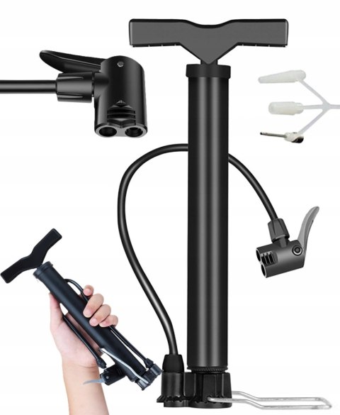 POMPKA ROWEROWA DO PIŁEK BASENU ROWERU MATERACA Z WĘŻYKIEM RĘCZNA +KOŃCÓWKI