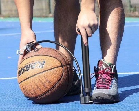 POMPKA ROWEROWA DO PIŁEK BASENU ROWERU MATERACA Z WĘŻYKIEM RĘCZNA +KOŃCÓWKI