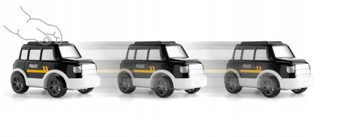SAMOCHÓD Policyjny Zestaw POJAZDÓW NA Napęd Laweta LED Muzyka 7w1