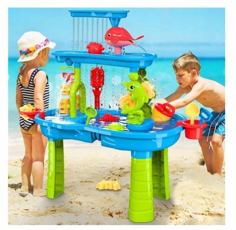 Stolik Wodny Piaskownica Do Piasku Wody Wiaderko Dla Dzieci i Krzesełko
